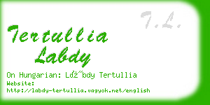 tertullia labdy business card